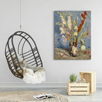 Wieco Art Vase with Gladioli and China Asters by Van Gogh Famous Artwork Oil Paintings Large Wall Art Abstract Flowers Pictures Modern Floral Canvas Prints for Office Decor