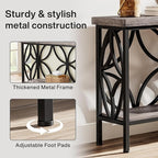 Tribesigns 70.9-Inch Narrow Sofa Table, Industrial Long Sofa Table Behind Couch, Entry Console Table with Storage for Entryway, Living Room, Foyer, Unique Design, Vintage Grey