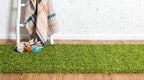 Unique Loom Solid Shag Collection Area Rug (2' 6" x 19' 8" Runner, Grass Green)