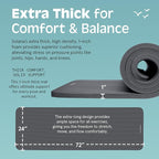 Retrospec Solana Yoga Mat 1" Thick With Nylon Strap For Men & Women - Non Slip Exercise Mat For Home Yoga, Pilates, Stretching, Floor & Fitness Workouts