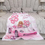 Birthday Blanket Birthday Gifts for Girls Women Pink Throw Blanket for Kids Adults Soft Warm Cozy Fleece Blanket for Couch Sofa Bed 50"x60"