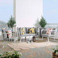 Modway Riverside Outdoor Furniture, 4-Piece Set, White Gray