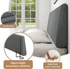 King Size Headboard Only-No Assembly, Upholstered Headboard King Size Linen Fabric Modern Style Headboards for Adjustable Bed Extra-Thick, Dark Gray