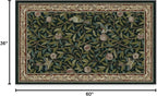 RUGGABLE x Morris & Co Washable Area Rug – Pomegranate Blue Green 3x5, Stain-Resistant, Non-Slip – Small Machine Washable Rugs for Living Room, Bedroom, Hallway, Entryway & Office–with Standard Pad