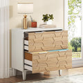 Tribesigns 2-Drawer File Cabinet, Lateral Filing Cabinet for A4/Letter/Legal Size, Office Storage Cabinet, Printer Stand with Storage Drawer for Home Office, White & Walnut