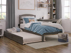AFI, Warren Twin Platform Bed with Twin Trundle, Grey