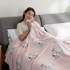 Berkshire Blanket Peanuts® VelvetLoft® Cute Character Snoopy Plush Blanket,Make A Wish Spring Pink,King 90 in x 108 in (Official Peanuts® Product)