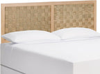 SAFAVIEH Home Collection Halvor Rattan King Size Headboard Light Brown Frame & Natural Brown