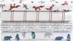 Eddie Bauer- Full Sheet Set, Cotton Flannel Bedding Set, Brushed for Extra Softness, Cozy Home Décor (Fox Trail Orange, Full)