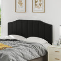 Velvet Queen Size Headboard, Upholstered Headboard Queen/Full Size Wall Mount and Bed Frame Mount, Featuring High-Density Sponge Padding Luxury Texture Easy Assembly Comfort Style-Black
