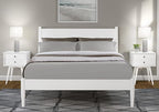 Camaflexi Mid-Century Panel Bed - Twin Size - White