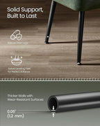 VASAGLE EKHO Collection - Bench for Entryway Bedroom, Synthetic Leather with Stitching, Ottoman Bench with Steel Legs, Living Dining Room, Mid-Century Modern, Loads 660 lb, Forest Green ULOM076C01