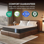 FLEXISPOT Queen All-in-One Adjustable Bed with 12" Gel Memory Foam Mattress, Linen Upholstered Bed Frame, Head & Foot Incline, Adjustable Headboard, 10-Year Warranty, Sage