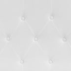 BizChair Tufted Upholstered King Size Headboard in White Fabric