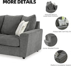 Signature Design by Ashley Stairatt Casual Loveseat with Flared Arms, Gray