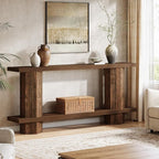 Tribesigns 71-Inch Long Console Table for Entryway, Wooden Sofa Table Behind Couch, for Living Room, Hallway, Foyer, Dark Brown
