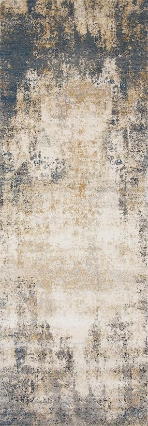 Loloi Teagan Collection TEA-08 Ivory/Mist 7'-11" x 10'-6" Area Rug, Large, Soft Neutral Rug, High-Traffic for Living Room, Bedroom, Home Office, Dining Area
