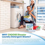 Laundry Detergent Sheets 150 Counts Travel Laundry Sheet ECO-friendly, 300 Small Loads Plastic-Free Clothes Washing Soap-Fresh Linen