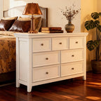 White Dresser for Bedroom, 7 Drawers Dresser, Closet Cabinet with 7 Storage Drawers for Home Office, Study Room
