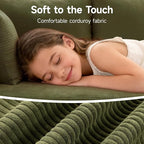 2025 New 108" Cloud Couch Sectional, Modular Sectional Sofa with L-Shaped Chaise, Deep Seat Sectional Modular Couch for Living Room, No Assembly Required (Green, Right Facing Chaise)