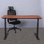 ApexDesk Elite Pro Series 60" x 27" Electric Height Adjustable Stand up Desk, Sit Stand Home Office Desk, Computer Desk - Curved Bamboo