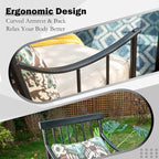 Sophia & William Swivel Patio Chairs Set of 8, Metal Rocker Patio Outdoor Dining Chairs Set with Seat Cushions, Wrought Iron Patio Bistro Furniture Chairs with Armrest for Garden, Yard, 8 Pack