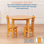 ECR4Kids 30in D Round Hardwood Table with 22in Legs, Kids Furniture, Honey