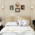 Andeworld Velvet Upholstered Tufted King Size Headboard,Wood Head Board with Metal Legs, Adjustable Height from 42” to 56”, Bed Headboard in Modern Design,Backboard for Bed, Apricot