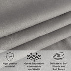 Velvet Upholstered Headboard King/Cal King Size Latest Model Wall Mount, Bed Frame Mount, Featuring High-Density Sponge Padding, Luxury Texture Easy Assembly and Style-Light Gray