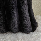 Neelvin Black Faux Fur Cozy Soft Striped Decorative Throw Pillow Covers 26x26 inch Set of 2,Velvet Pillowcase Cushion Case for Sofa Couch