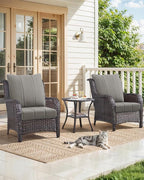 Luxury 24x24x6 Inch Kitty Outdoor Deep Seat Cushions Set of 6 - Comfortable Patio Chair Cushion for Outside Wicker Dining Rocking Swivel Chairs Loveseat Couch Sectional Sofa - Grey