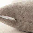 Foindtower Set of 2 Soft Textured Chenille Throw Decorative Pillow Covers Square Accent Solid Cushion Cover Cozy Neutral Farmhouse Pillow Case for Couch Sofa Bedroom Living Room 26x26 Inch,Light Taupe