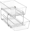 Simple Houseware 2 Tier Basket Drawer Cabinet Pull-Out Organizer, Clear