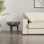 SIMPLIHOME Otto Cast Aluminum Side Table in Graphite, 21-inch Round, Rust-Resistant Metal Accent Table for Living Room, Bedroom, Fully Assembled