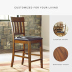 Signature Design by Ashley Ralene Counter Height Bar Stool, Medium Brown