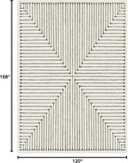RUGGABLE x Jonathan Adler Machine Washable Modern Area Rug – Inkdrop Camel & Ivory 10x14, Stain-Resistant, Non-Slip – Large Rugs for Living Room, Bedroom, Hallway, Entryway & Office–with Standard Pad