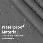 Easy-Going Waterproof Patio Cushion Covers ONLY Cover 27x25x5 inch 4 Pack Replacement Non-Slip Outdoor Seat Cushion Slipcover with Zipper. Dark Gray