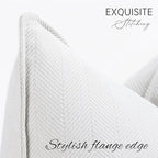 ZWJD Cream Pillow Covers 18x18 Set of 2 Chenille Throw Pillow Covers with Elegant Design Soft and Luxurious Decorative Throw Pillows for Couch, Bed, and Home Decor