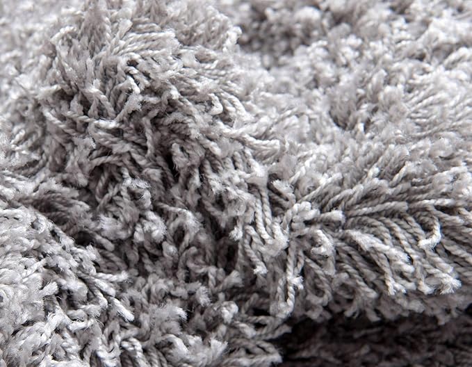 Unique Loom Solid Shag Collection Area Rug (2' 2" x 3' 1" Rectangle, Cloud Gray)
