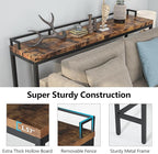 Tribesigns 70.9 inch Extra Long Sofa Table, Narrow Console Table Behind Couch, Rustic Industrial Entryway Table Skinny Hallway Table for Living Room