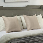 FUTEI Oatmeal Chenille Throw Pillow Covers 12x20 Inch Set of 2,Soft Wide Chevron Textured Lumbar Pillow Cases,Farmhouse Home Decor for Couch Bed Living Room