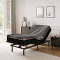 Twin XL Adjustable Bed Base Frame with Wireless Remote + 12 Inch Twin XL Gel Memory Foam Mattress Bed in a Box, Head and Foot Incline, Zero Gravity, Fiberglass Free, 80" × 38"