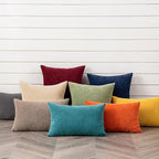 GAWAMAY Decorative Square Throw Pillow Covers 20"x20" Inch Set of 2, Super Soft Chenille Pillows Farmhouse Fall Pillowcase for Living Room Bedroom Sofa Couch Cushion Cover Beige 50x50cm (No Insert)