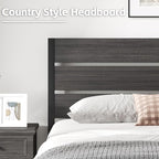 Queen Bed Frame with Headboard and Footboard, Metal Platform Bed Frame with Under Bed Storage, All-Metal Support System, No Box Spring Needed, Easy Assembly,Rustic Grey
