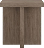 Henn&Hart 22" Wide Square Side Table in Weathered Gray, for Home, Living Room, Bedroom, Entertainment Room, Office