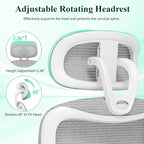 SUNNOW Ergonomic Office Chair, Comfy Mesh Desk Chair, High Back Computer Gaming Chairs with Adjustable Lumbar Support, Flip-Up Arms, Headrest, Tilt Function, Wide Cushion, Swivel Wheel, BIFMA Quality