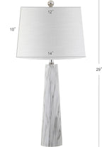 JONATHAN Y JYL1002A Bradley 29" Resin LED Table Lamp Modern Contemporary Glam Bedside Desk Nightstand Lamp for Bedroom Living Room Office College Bookcase LED Bulb Included, White/Black