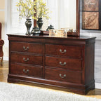Signature Design by Ashley Alisdair Traditional 6 Drawer Dresser, Dark Brown