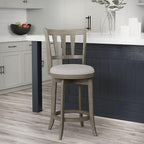 Hillsdale Presque Isle 26" Wood Swivel Counter Height Stool, Aged Gray