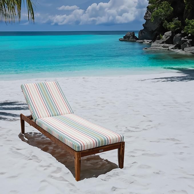 Tommy Bahama Chaise Cushion, 23" X 75" X 2.5", Bandeau Pastel